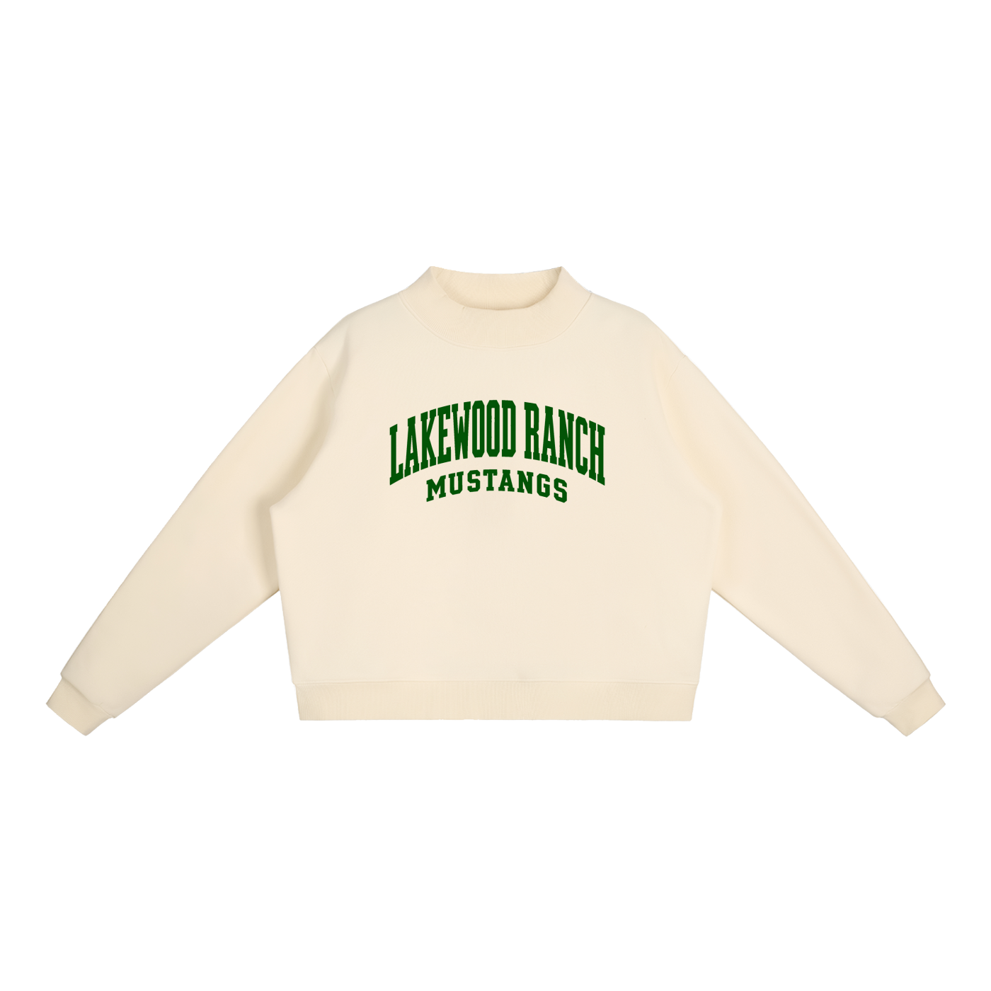 Basic 2 Lakewood Ranch Essential Fleece Mock-Neck Crew Sweatshirt
