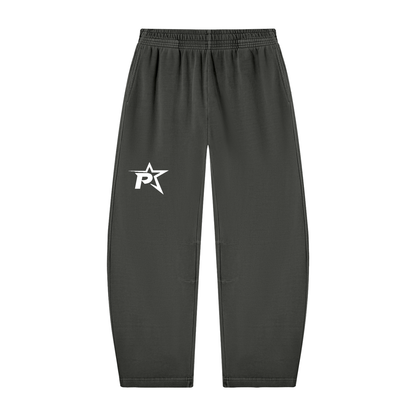 Unisex Vintage Washed Barrel Leg Sweatpants