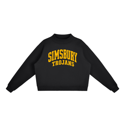 Basic 2 Simsbury Essential Fleece Mock-Neck Crew Sweatshirt (printed)
