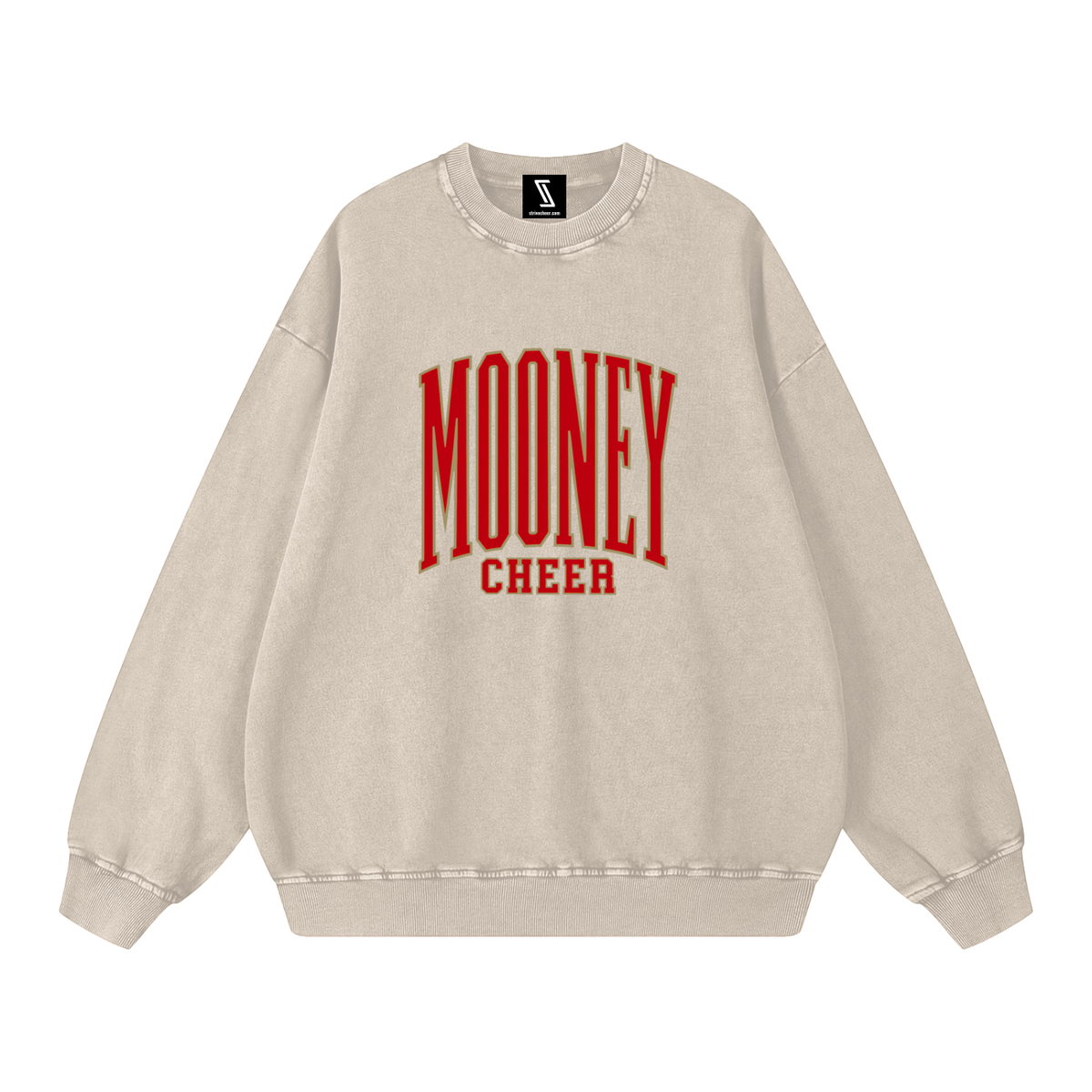 Basic 3 Cardinal Mooney Snow Washed Oversized Sweatshirt