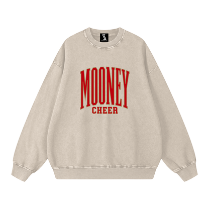 Basic 3 Cardinal Mooney Snow Washed Oversized Sweatshirt