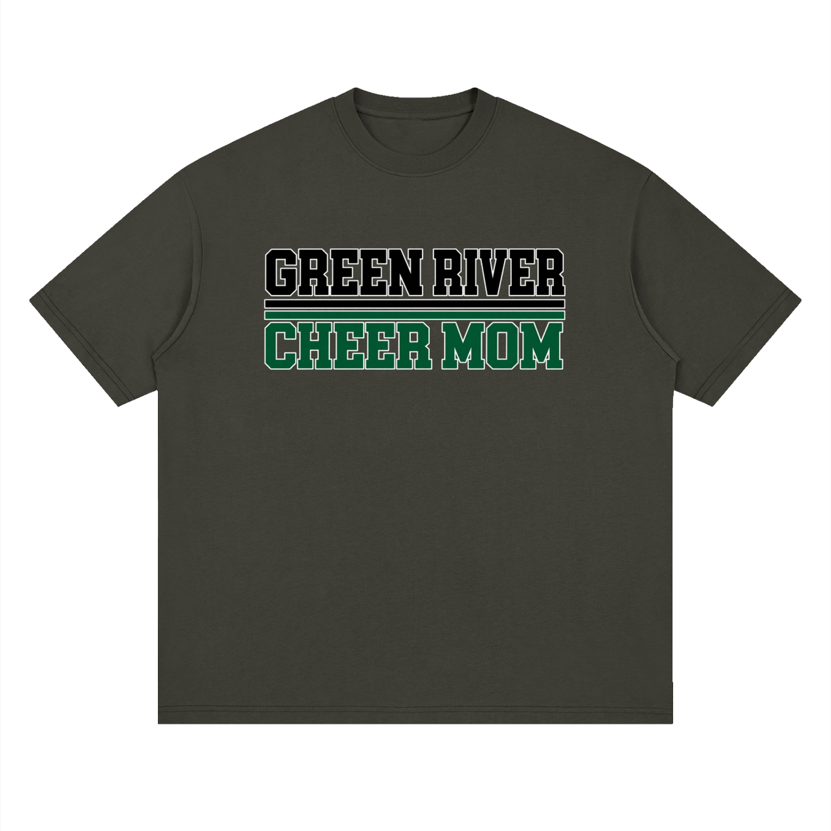Mom Green River Oversized Drop Shoulder T-Shirt