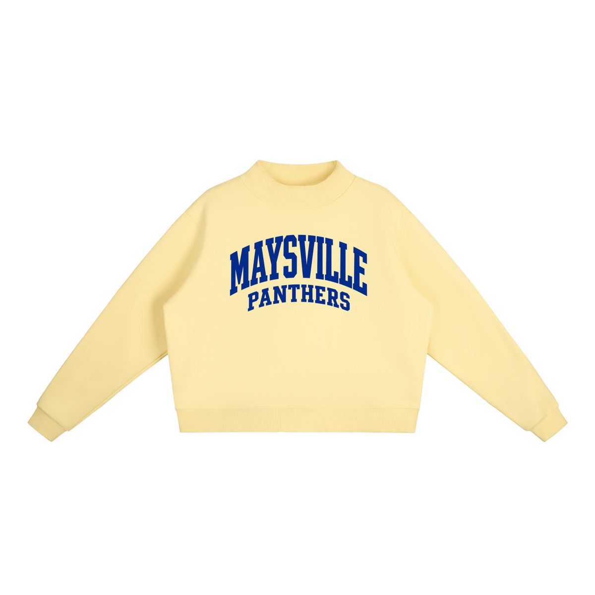 Basic 2 Maysville Essential Fleece Mock-Neck Crew Sweatshirt (printed)