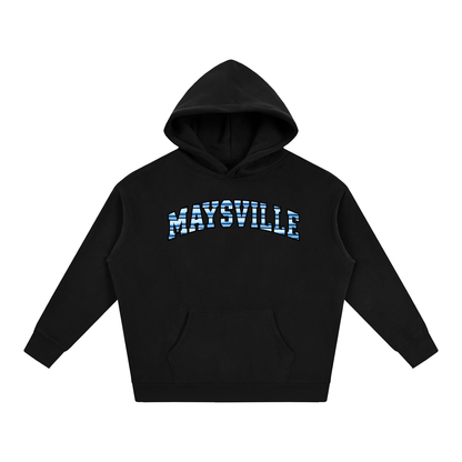 Striped Front Maysville Oversize Fleeced Hoodie