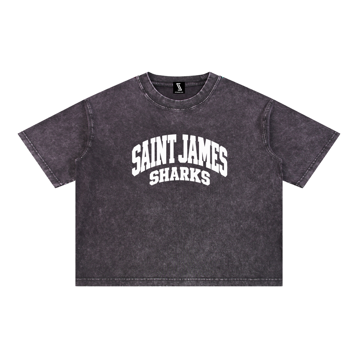 Basic 2 White Saint James Mineral Wash Boxy Cotton T-Shirt