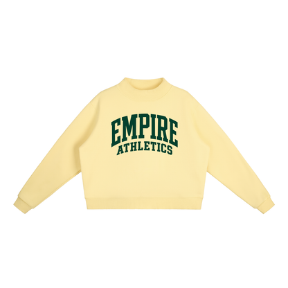 Basic 2 Empire Essential Fleece Mock-Neck Crew Sweatshirt (printed)