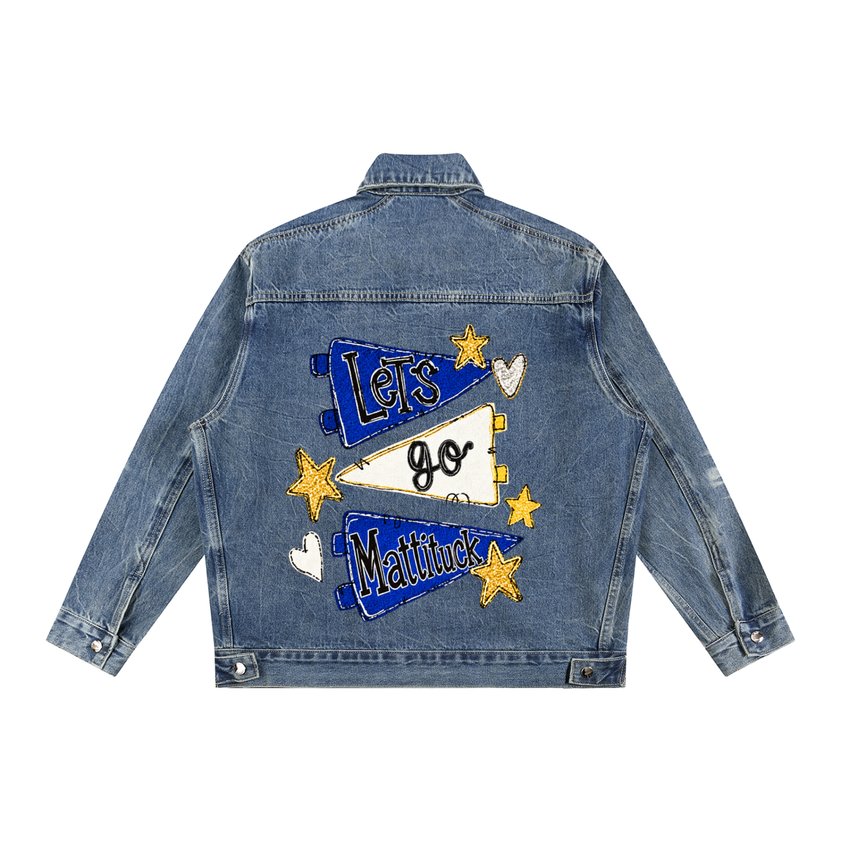 Lets Go Mattituck Vintage Wash Zip Up Denim Jacket