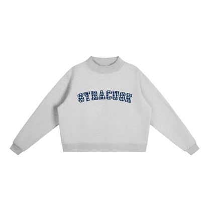 Gingham Mockneck