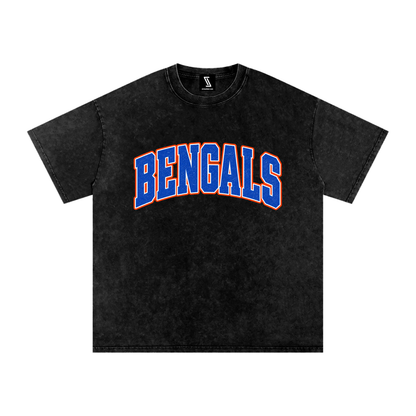 Snow Washed Oversized Cotton T-Shirt