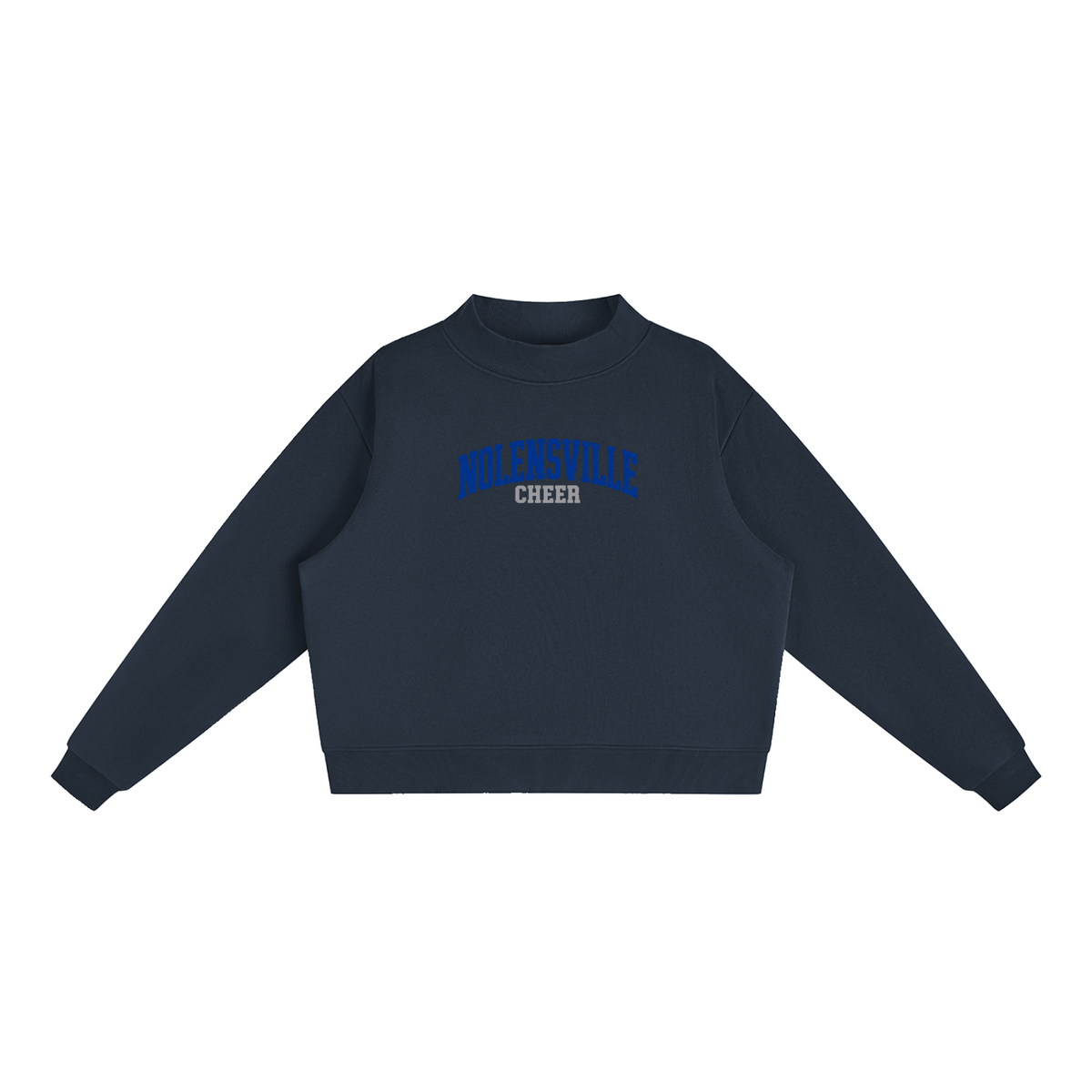 Basic 1 Nolensville Essential Fleece Mock-Neck Crew Sweatshirt (printed)