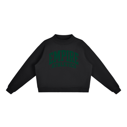 Basic 2 Empire Essential Fleece Mock-Neck Crew Sweatshirt (printed)