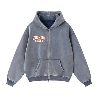 Zip-Through Boxy Fleece Hoodie