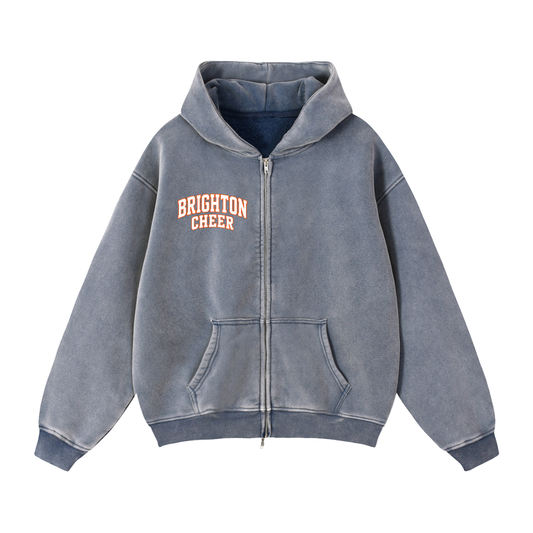 Zip-Through Boxy Fleece Hoodie