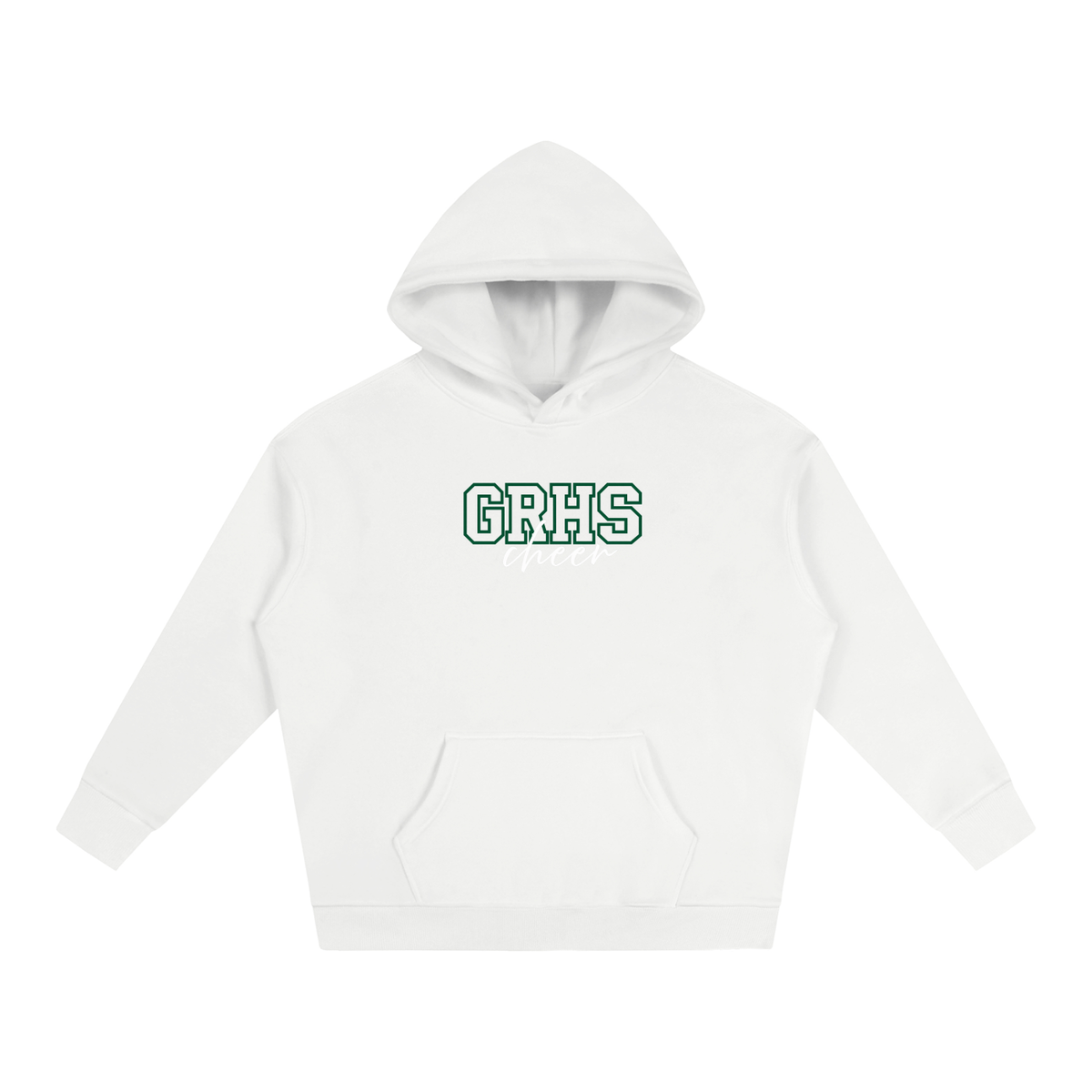 Cursive Front Green River Oversize Fleeced Hoodie