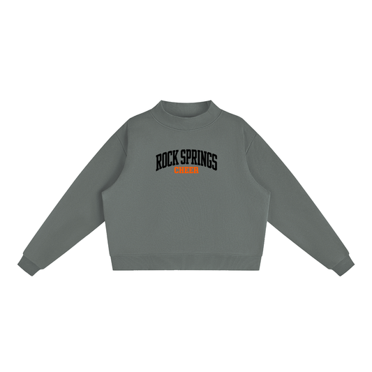Essential Fleece Mock-Neck Crew Sweatshirt
