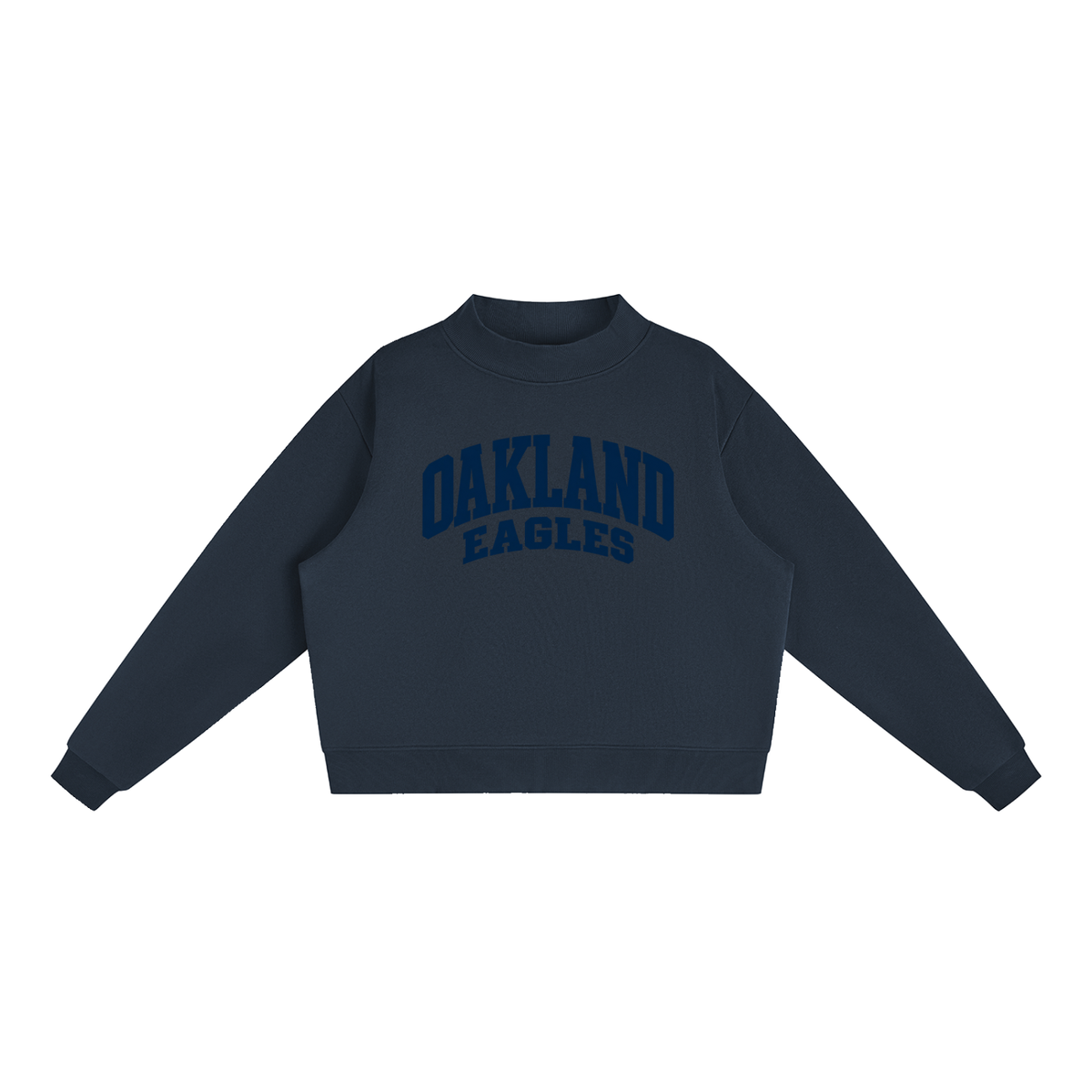 Essential Fleece Mock-Neck Crew Sweatshirt