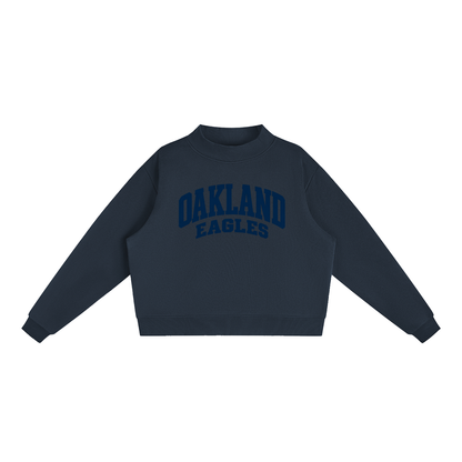 Essential Fleece Mock-Neck Crew Sweatshirt