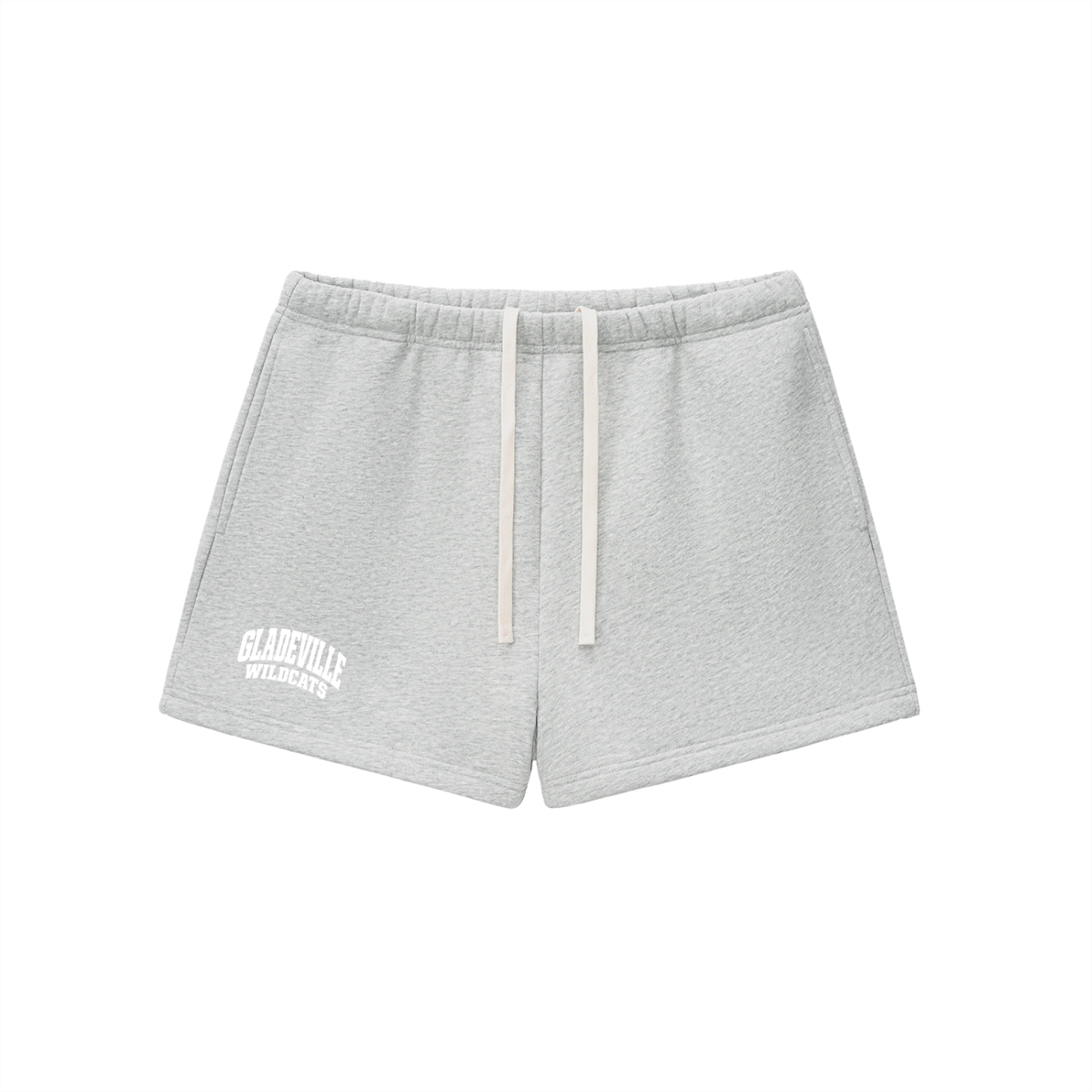 Basic 2 White Gladeville Essential Fleece Drawstring Sweatshorts