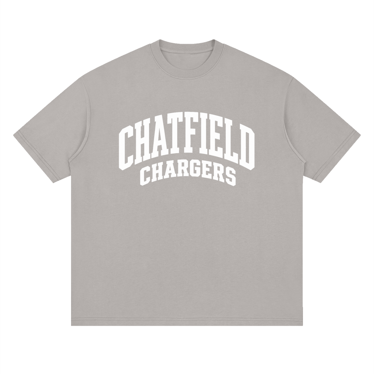 Basic 2 White Chatfield Oversized Drop Shoulder T-Shirt