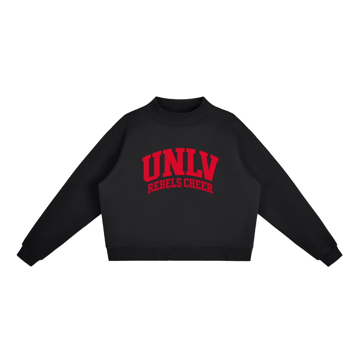Basic 2 UNLV Essential Fleece Mock-Neck Crew Sweatshirt (printed)