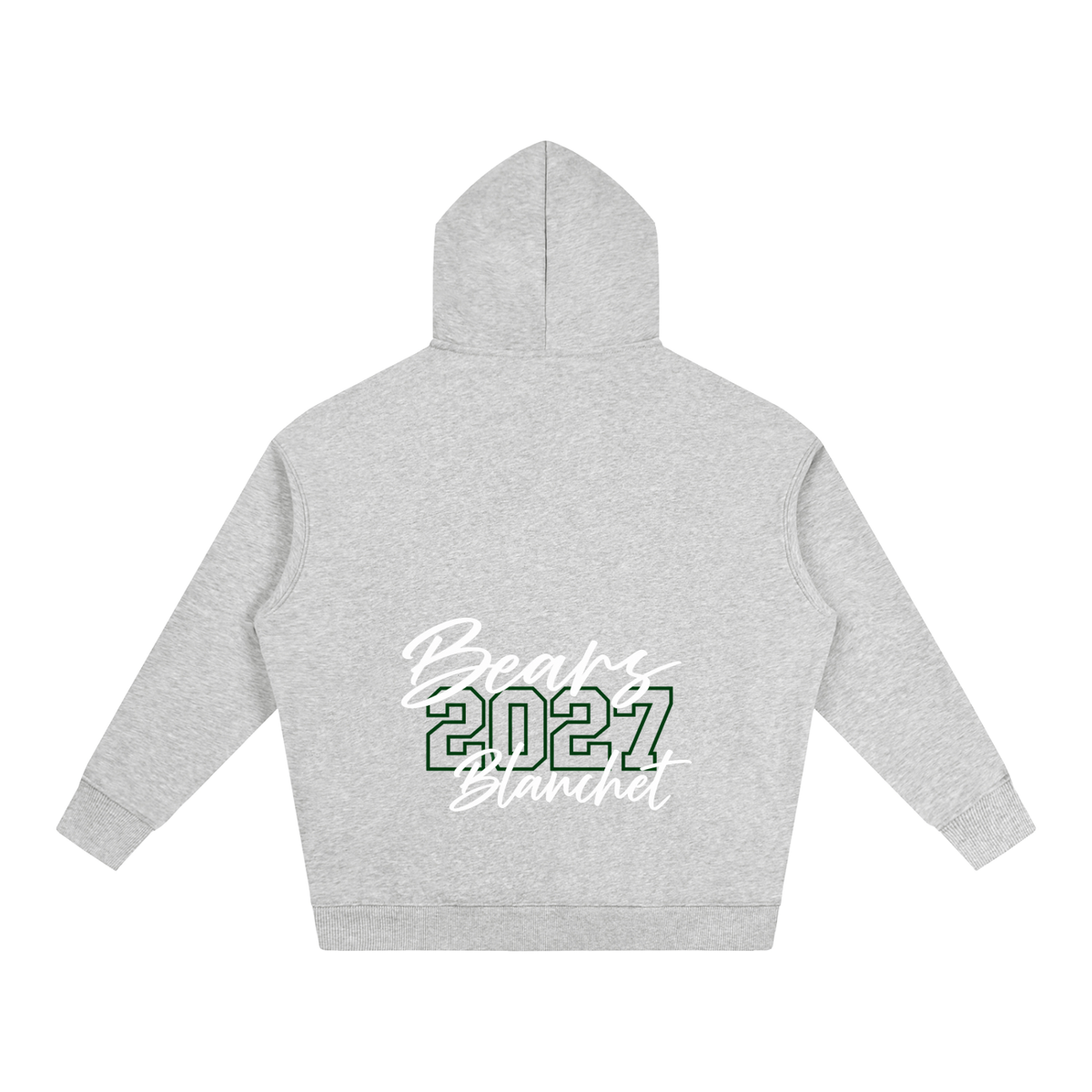 Cursive Front Blanchet Oversize Fleeced Hoodie