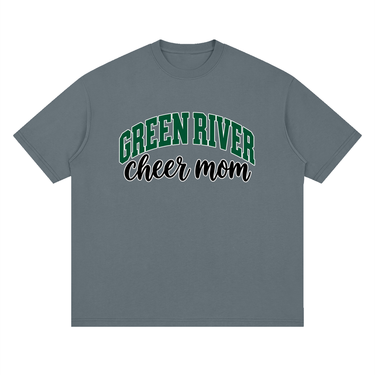 Cheer Mom Green River Oversized Drop Shoulder T-Shirt
