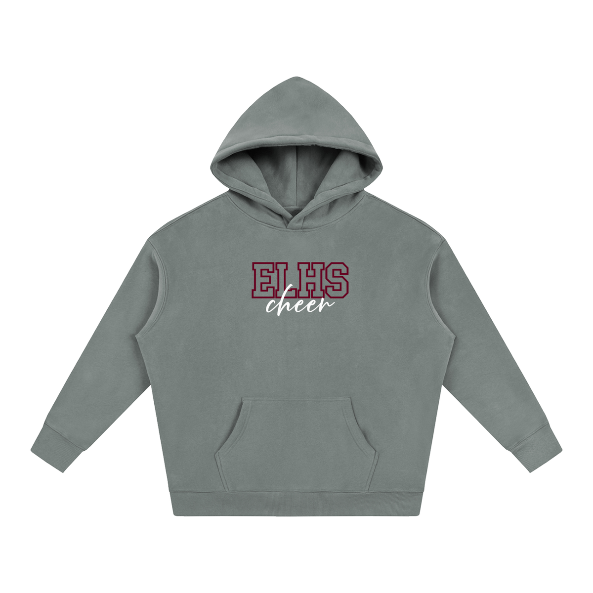 Cursive Front East Lyme Oversize Fleeced Hoodie