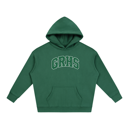 Polka Dot Green River Oversize Fleeced Hoodie