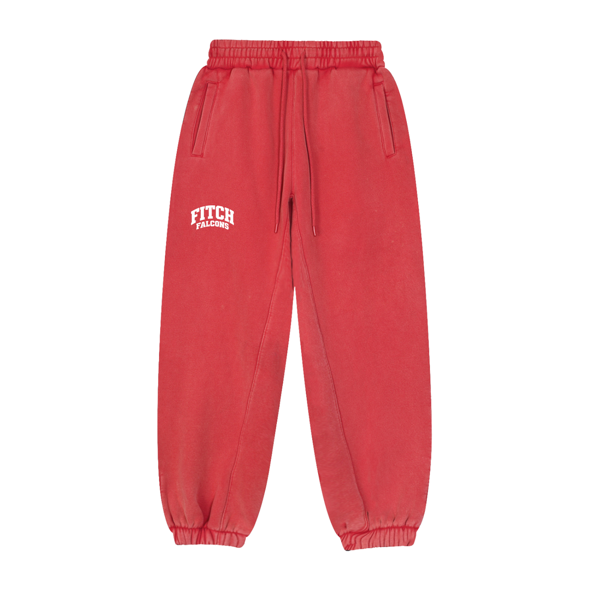 Basic 2 White Fitch Fleeced Jogger Sweatpants