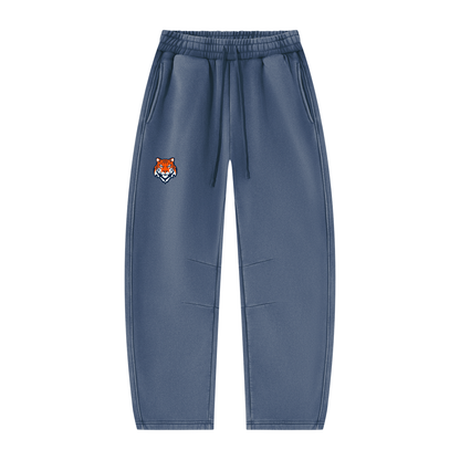 Unisex Vintage Wash Barrel Leg Fleece Sweatpants