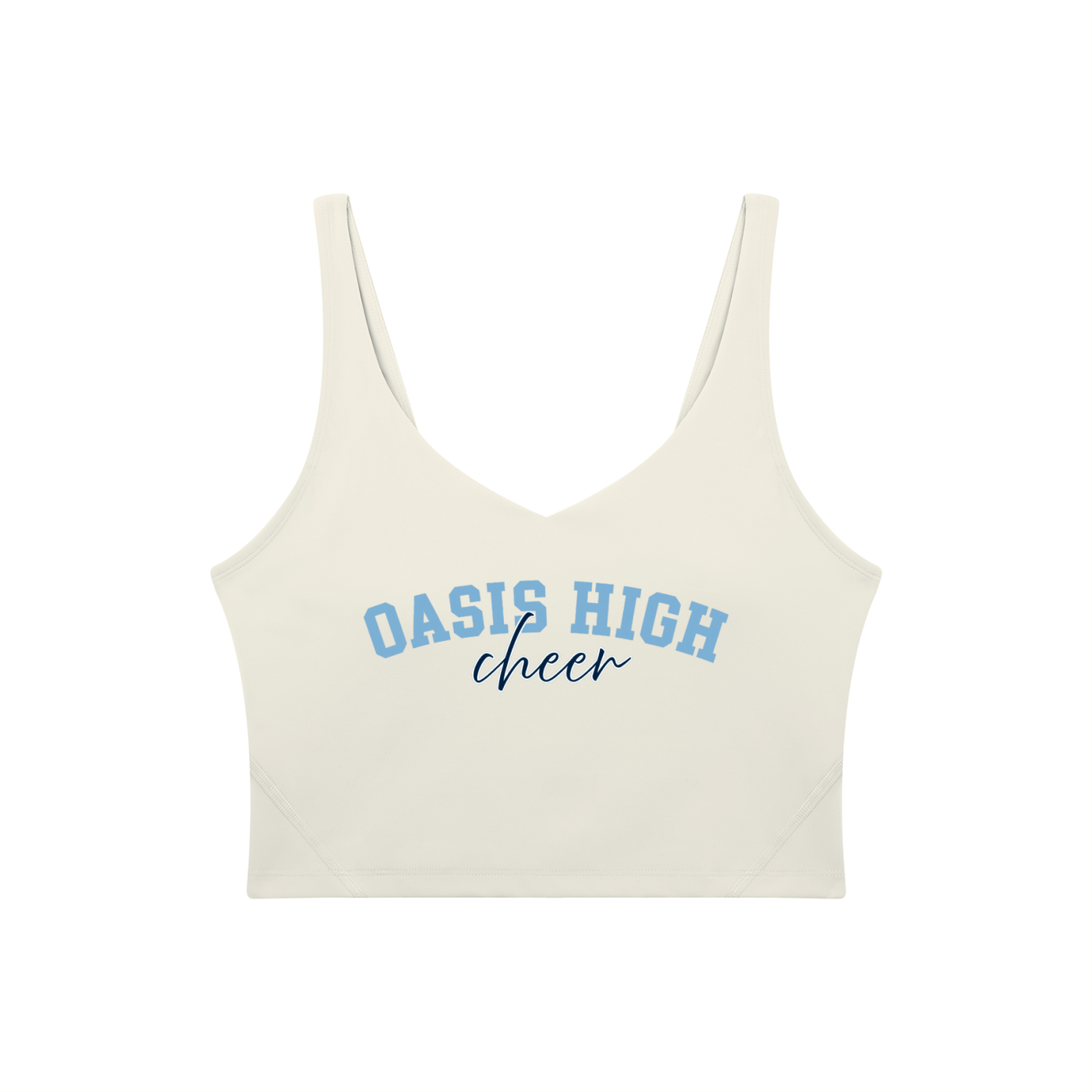 Cursive Oasis Women's V-Neck Yoga Sports Bra