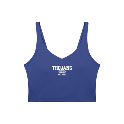Old School Silver Valley Women's V-Neck Yoga Sports Bra