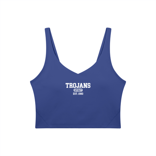 Old School Silver Valley Women's V-Neck Yoga Sports Bra