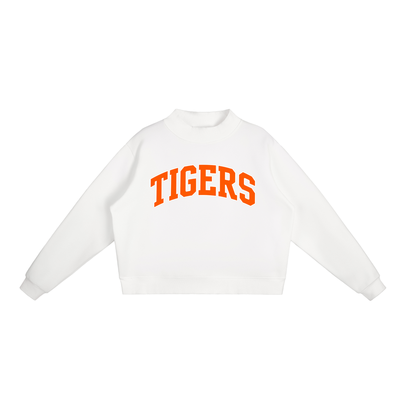 Essential Fleece Mock-Neck Crew Sweatshirt