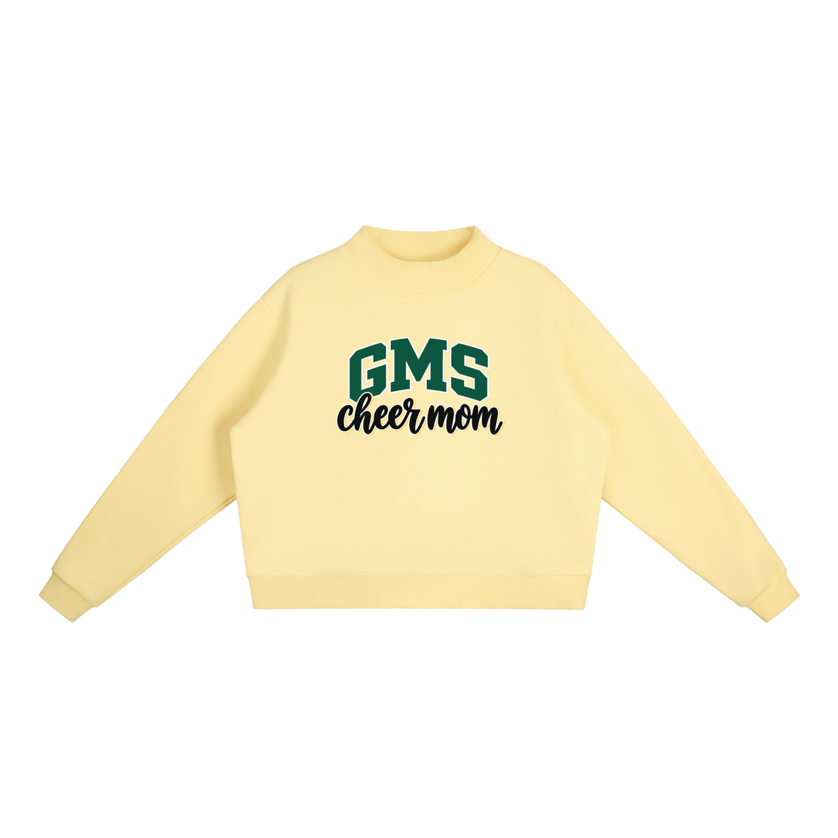 Cheer Mom Gladeville Essential Fleece Mock-Neck Crew Sweatshirt (printed)