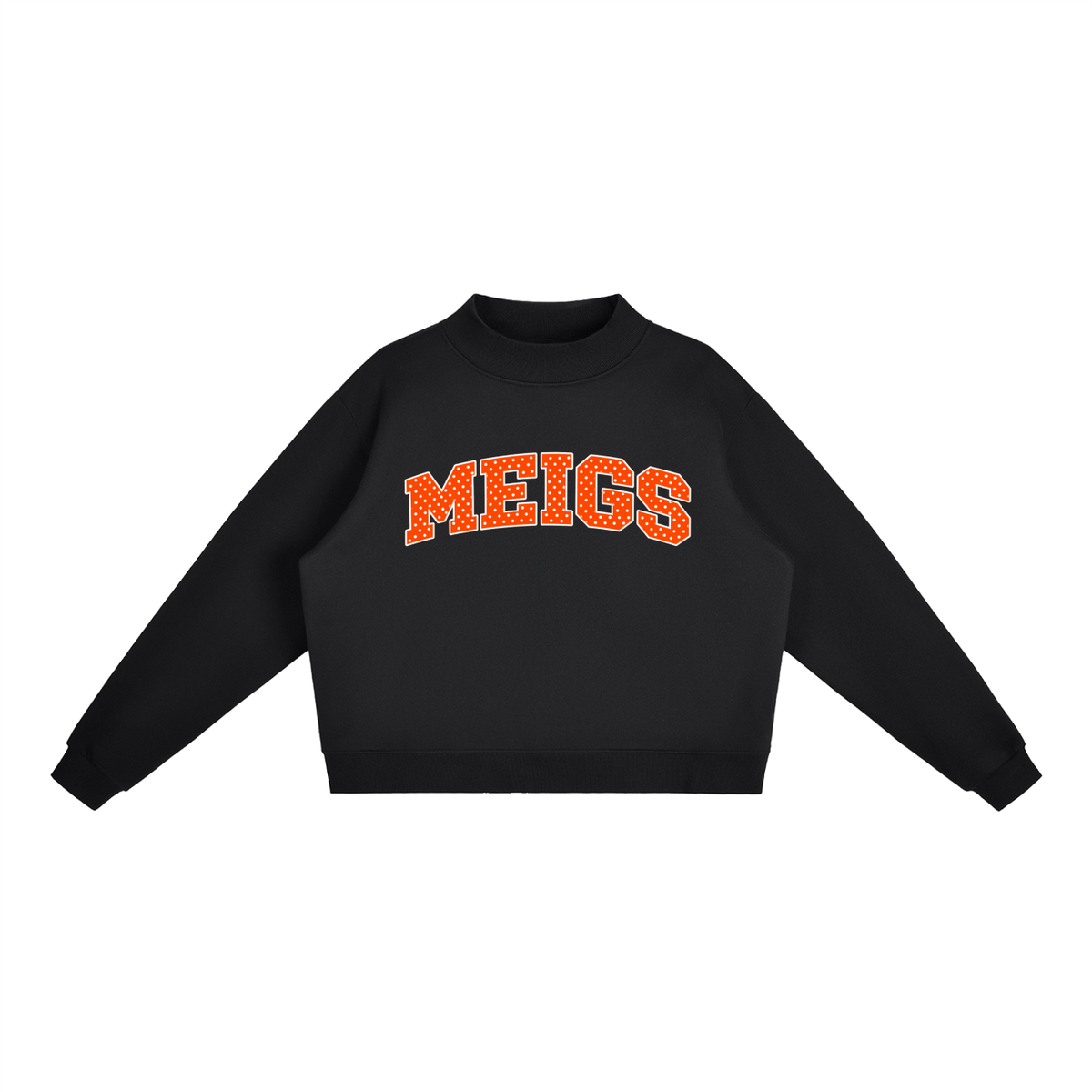 Polka Dot MEIGS Essential Fleece Mock-Neck Crew Sweatshirt