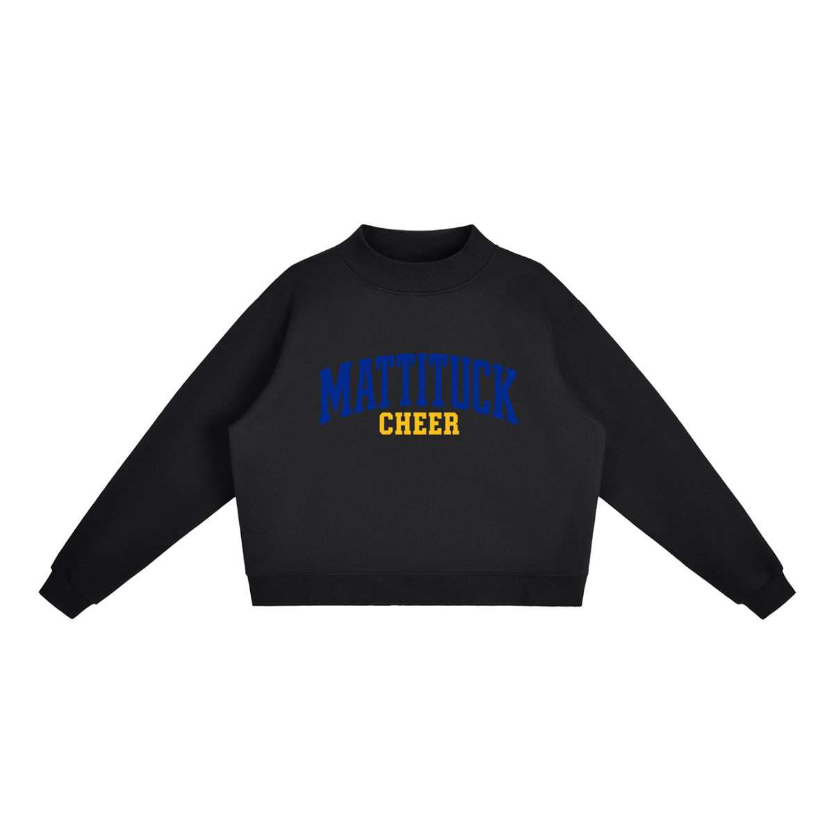 Basic 1 Mattituck Essential Fleece Mock-Neck Crew Sweatshirt