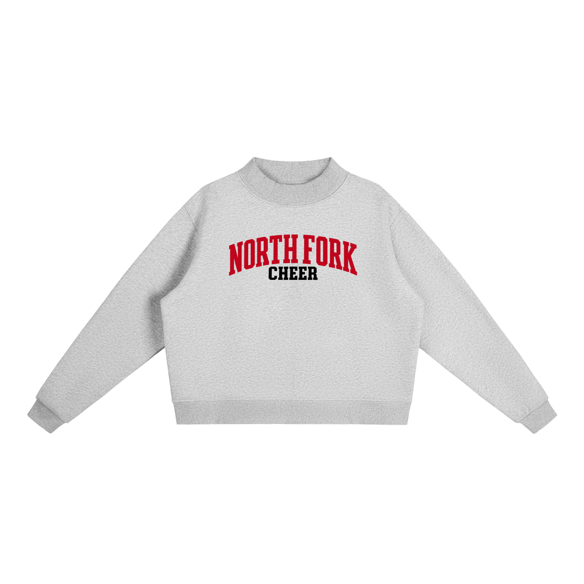 Basic 1 North Fork Essential Fleece Mock-Neck Crew Sweatshirt (printed)