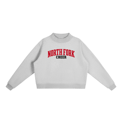 Basic 1 North Fork Essential Fleece Mock-Neck Crew Sweatshirt (printed)