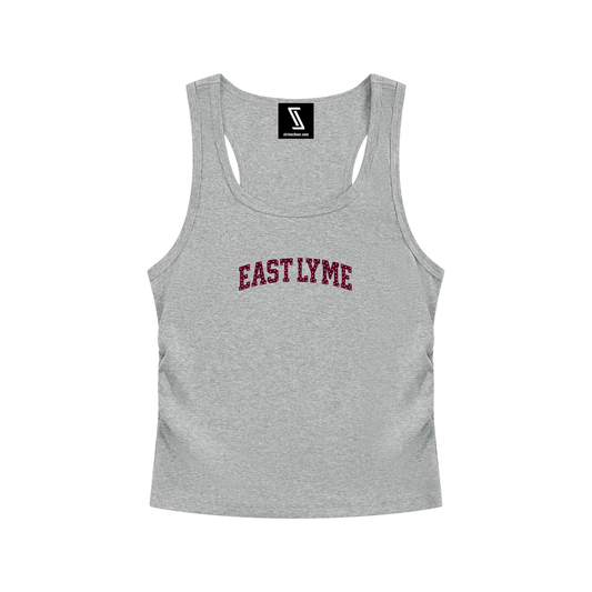 Polka Dot East Lyme Women’s Ruched Tank Top