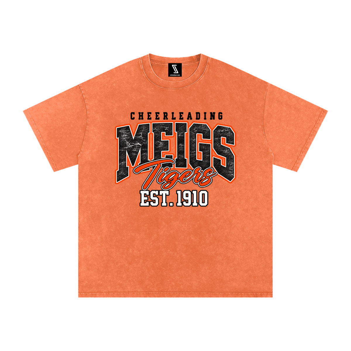 Vintage Meigs County Snow Washed Oversized Cotton T-Shirt