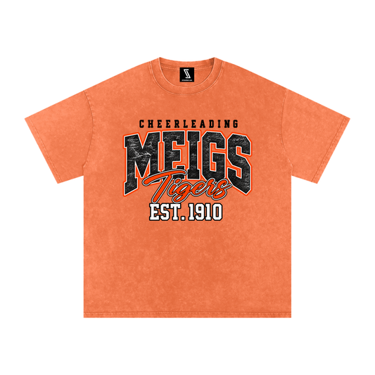 Vintage Meigs County Snow Washed Oversized Cotton T-Shirt