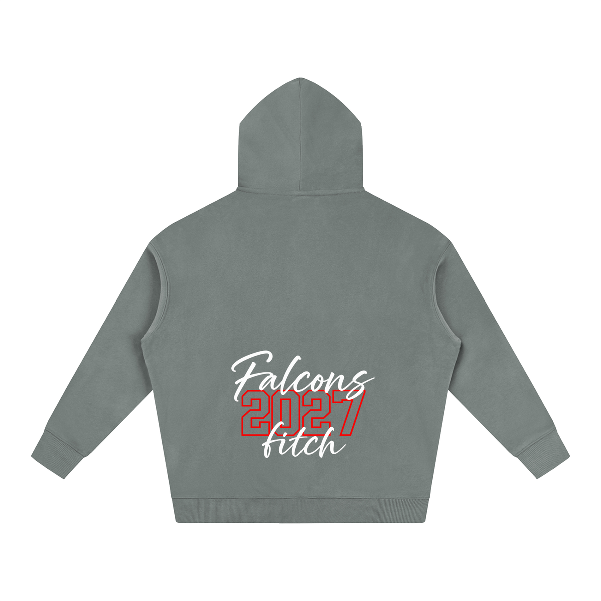 Cursive Front Fitch Oversize Fleeced Hoodie