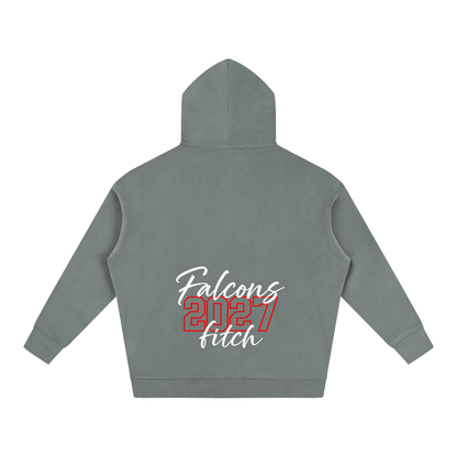 Cursive Front Fitch Oversize Fleeced Hoodie