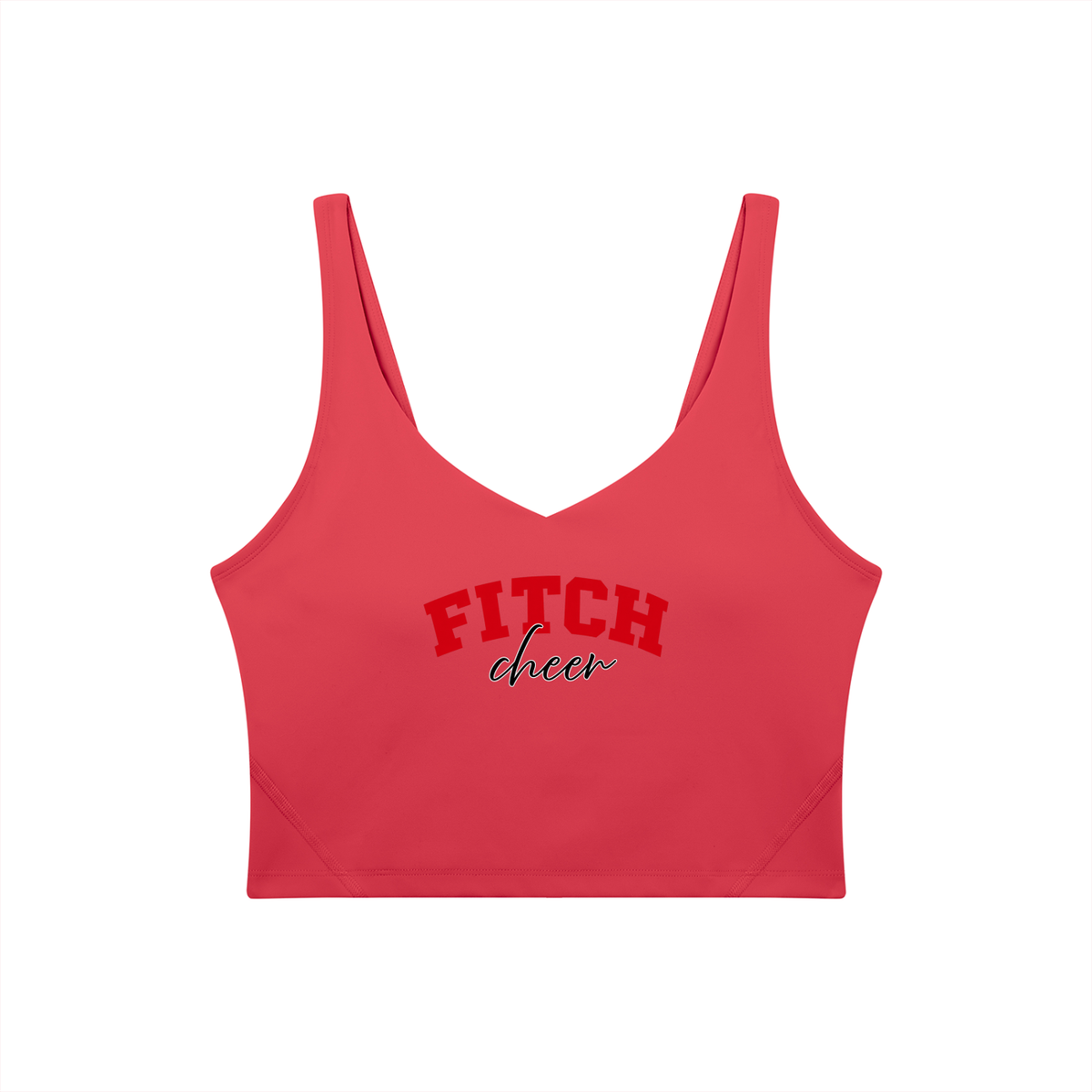 Cursive Fitch Women's V-Neck Yoga Sports Bra