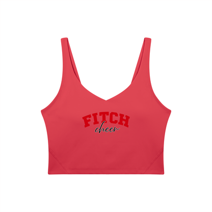 Cursive Fitch Women's V-Neck Yoga Sports Bra