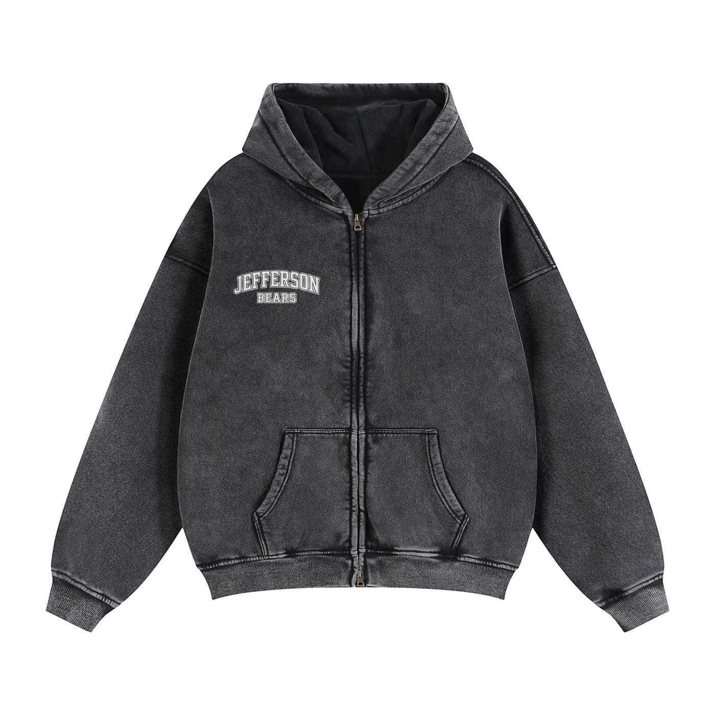 Zip-Through Boxy Fleece Hoodie