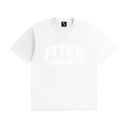 Basic 2 White Fitch Unisex Seamless Cotton T-Shirt