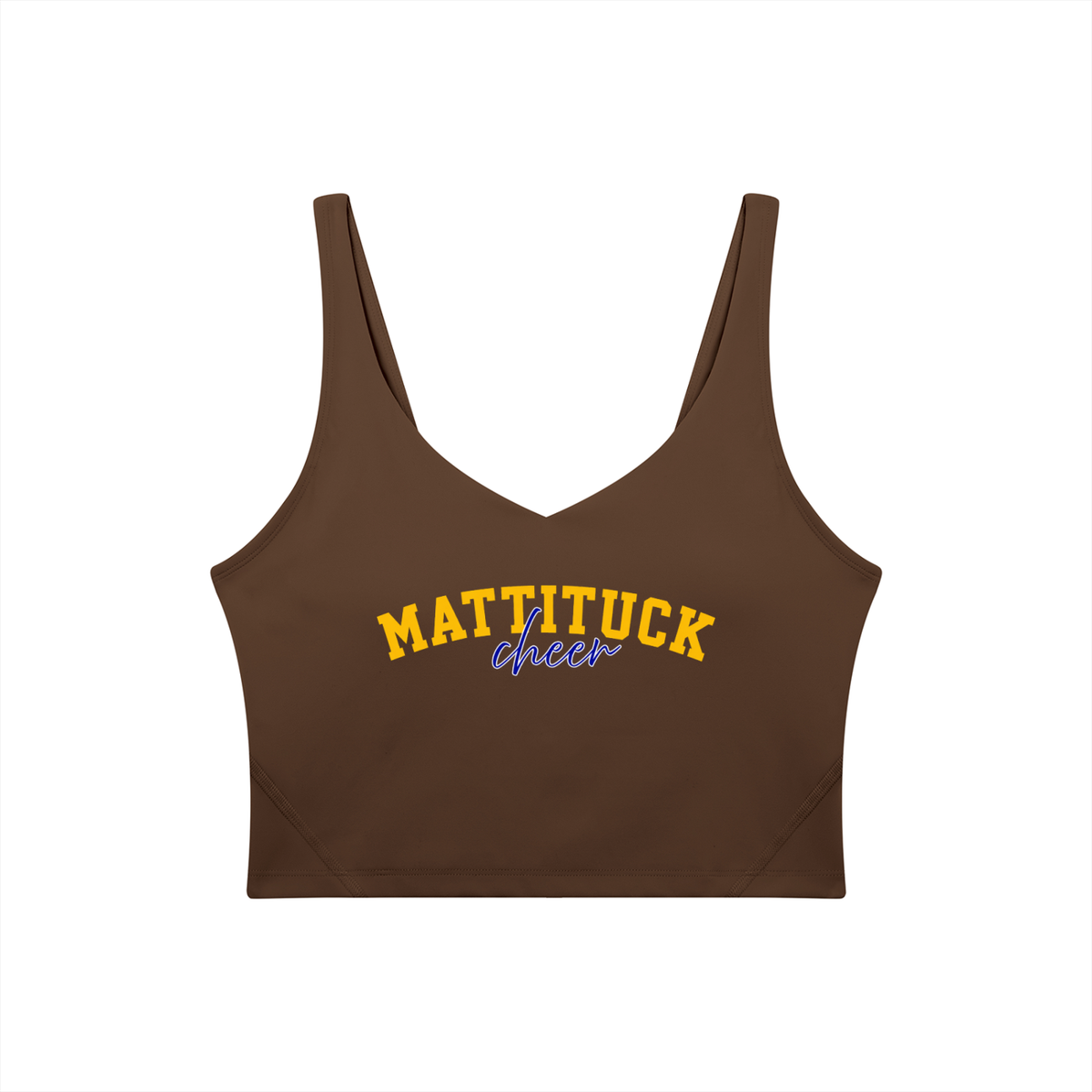 Cursive Mattituck Women's V-Neck Yoga Sports Bra