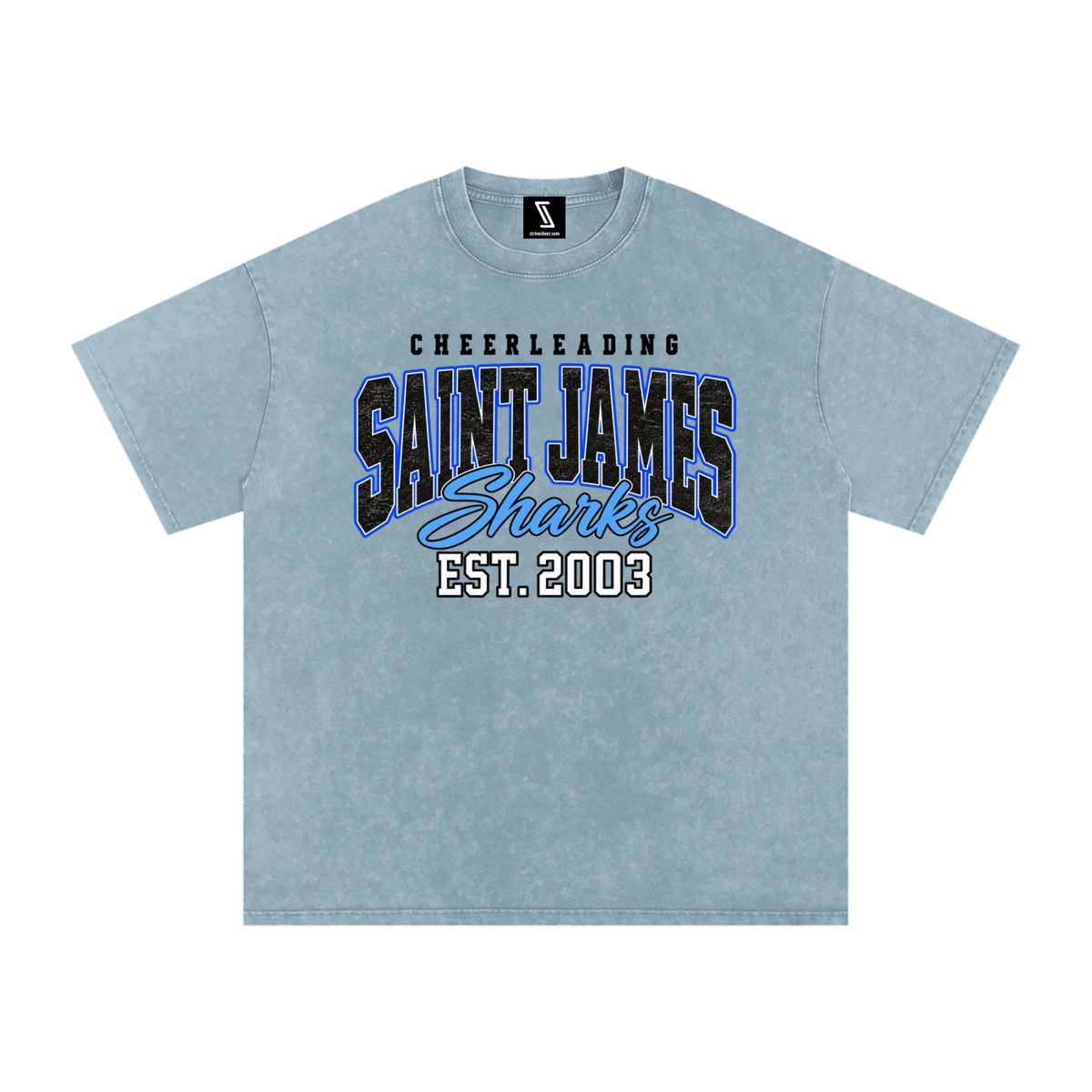 Vintage Saint James Snow Washed Oversized Cotton T-Shirt